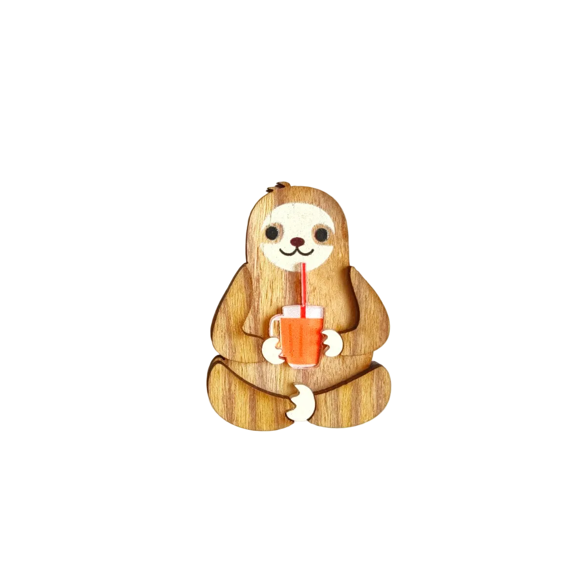 Sloth Teh Tarik Brooch