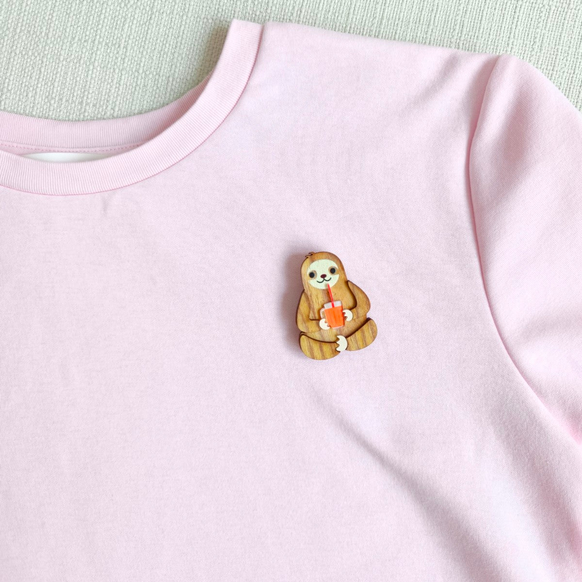 Sloth Teh Tarik Brooch