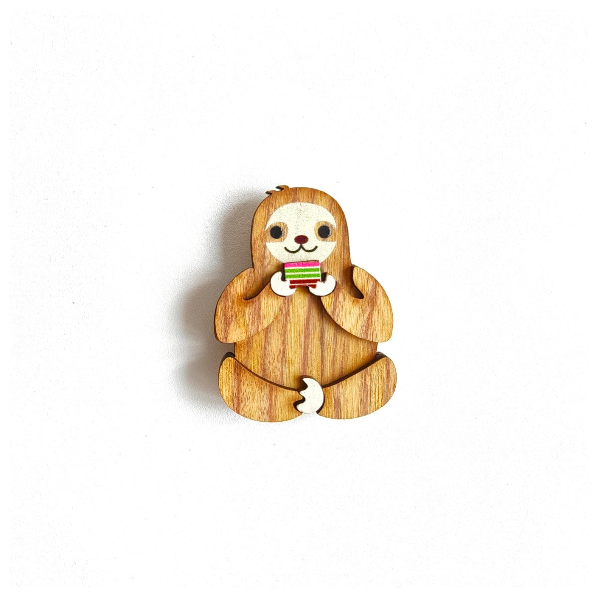 Sloth Kue Lapis Brooch
