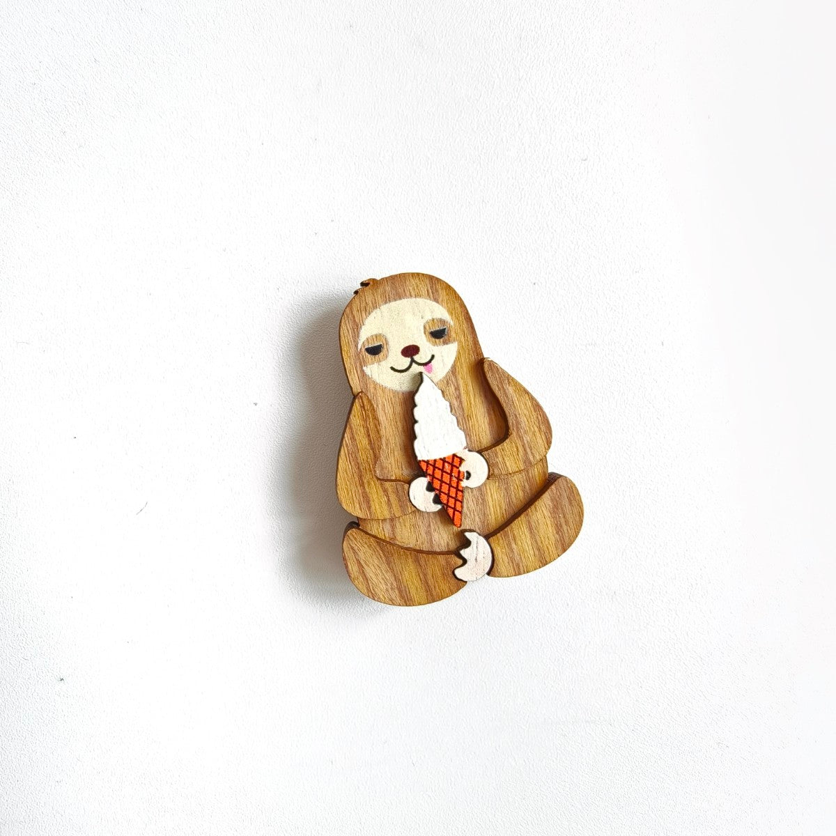 Sloth Ice Cream Brooch
