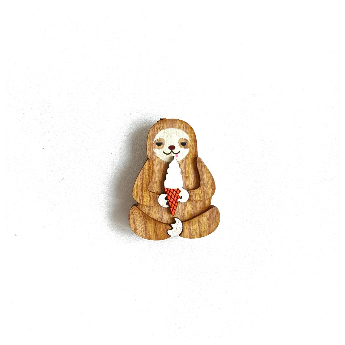 Sloth Ice Cream Brooch