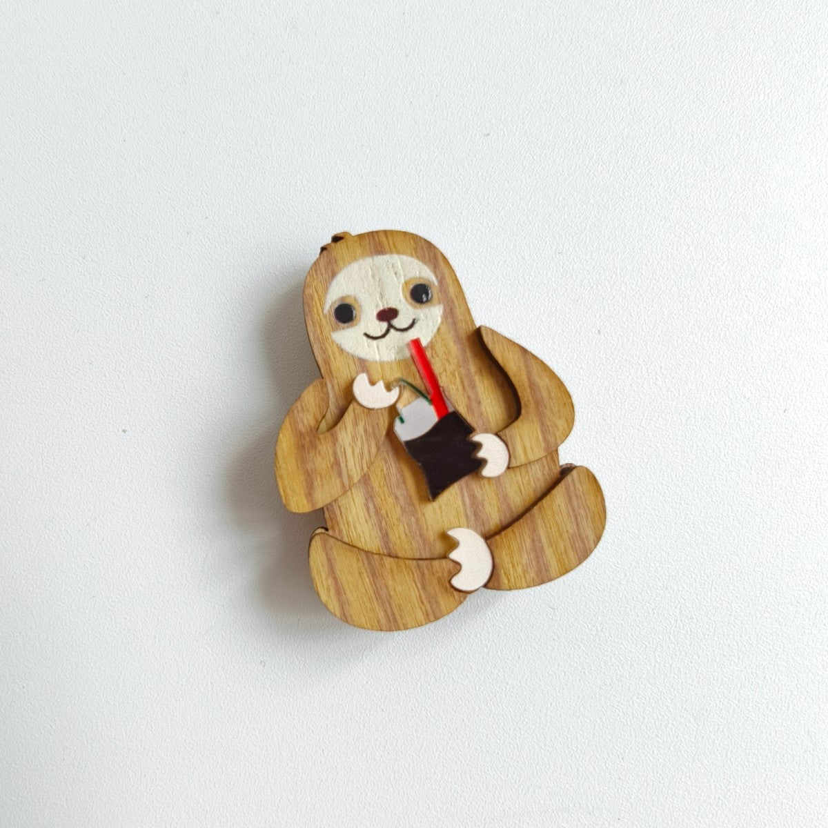 Sloth Kopi Peng Brooch