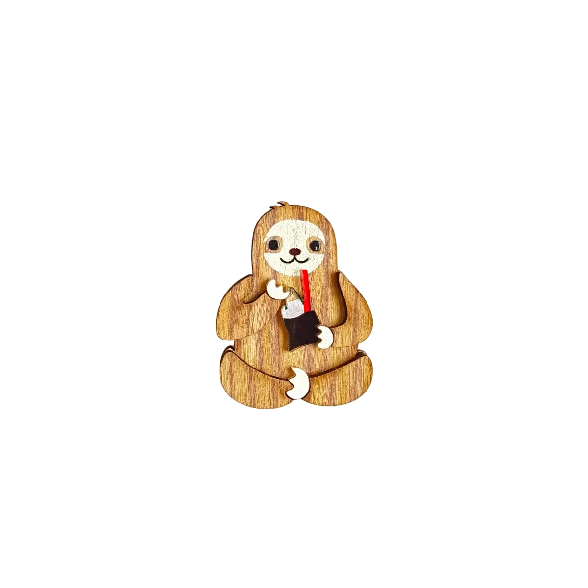 Sloth Kopi Peng Brooch
