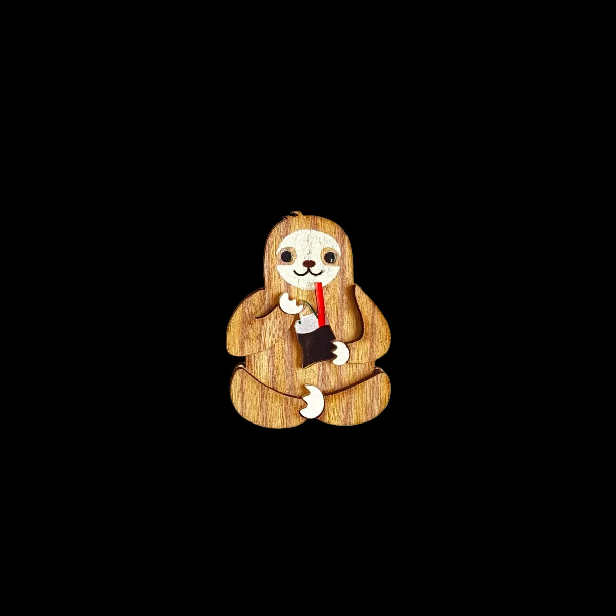 Sloth Kopi Peng Brooch