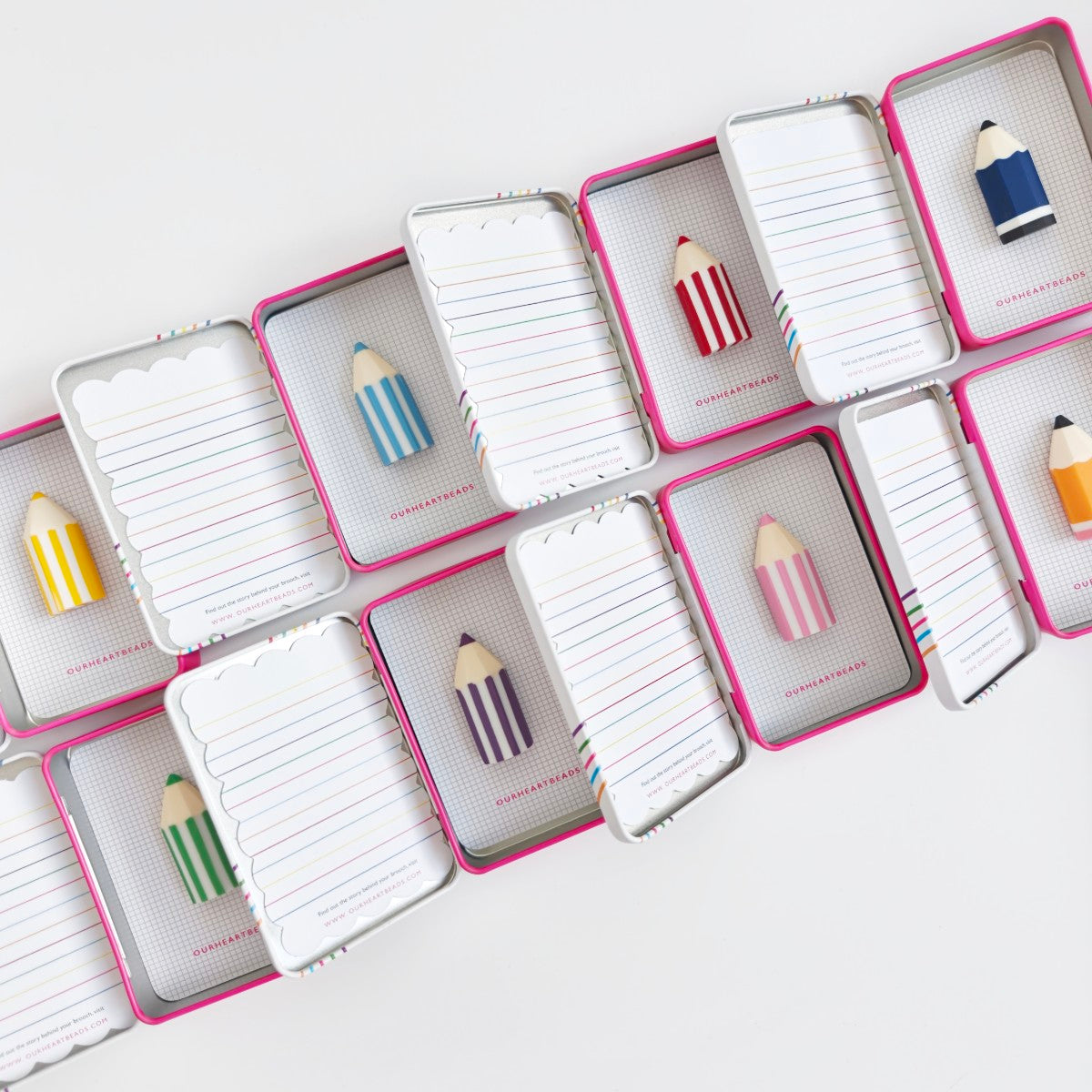 Bundle of 10 - Pencil Brooches