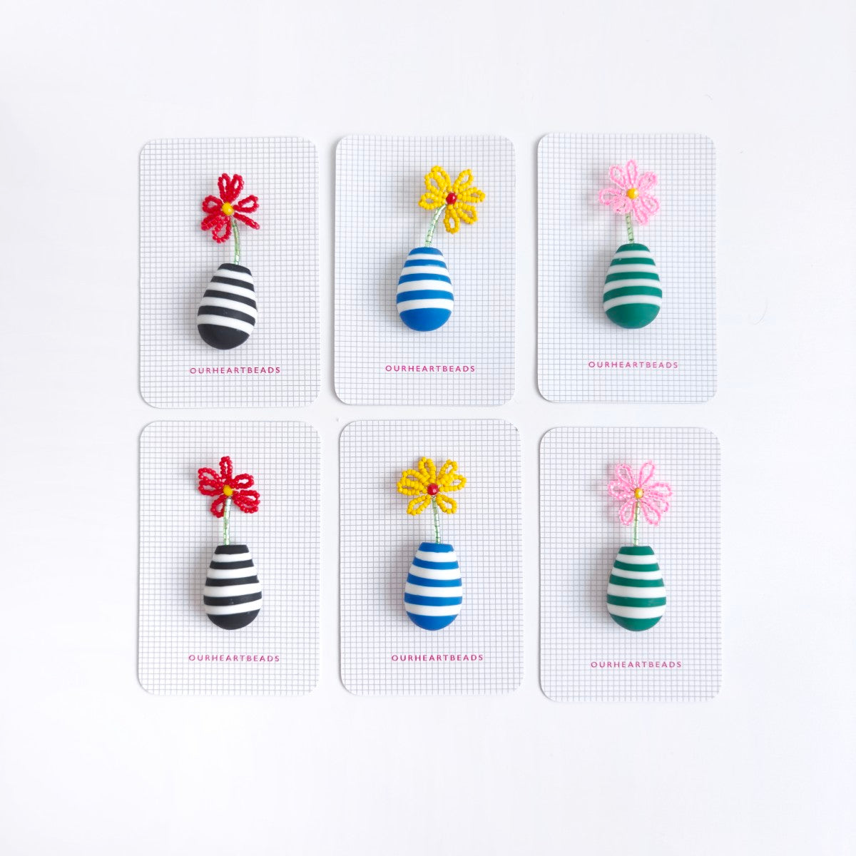 Bundle of 6 - Gerbera Brooches