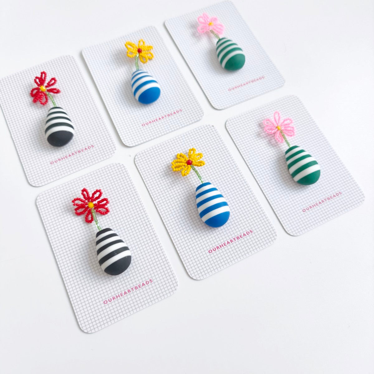 Bundle of 6 - Gerbera Brooches