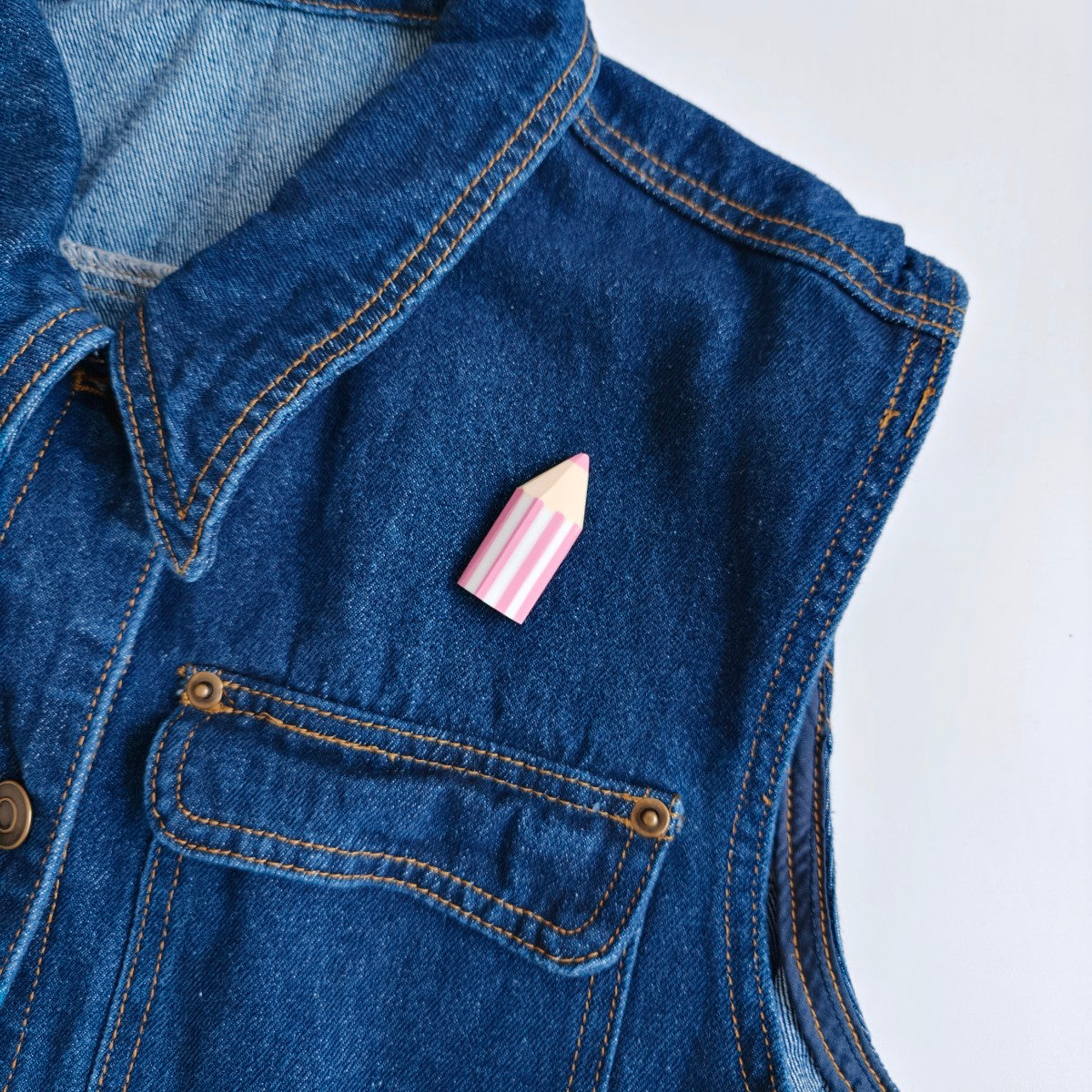 Colour Pencil Pink Brooch