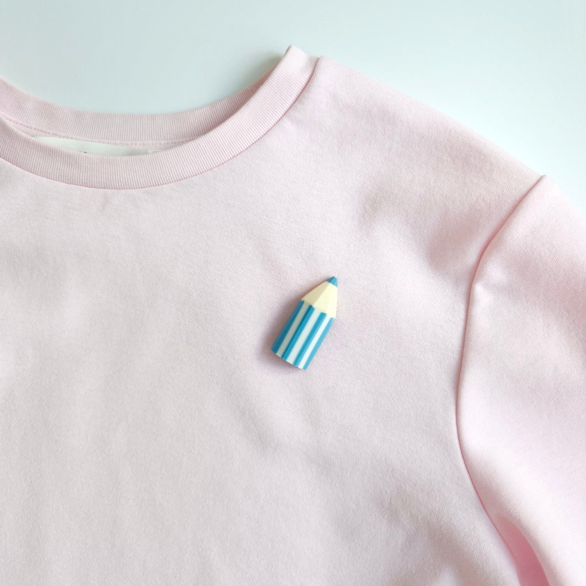 Colour Pencil Blue Brooch