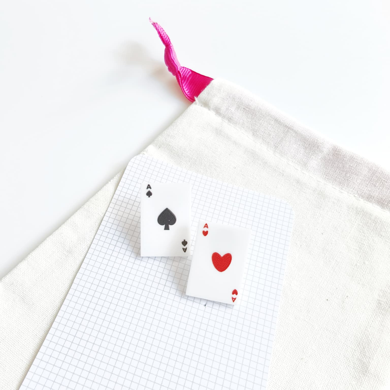 Ace of Hearts and Spades Earrings