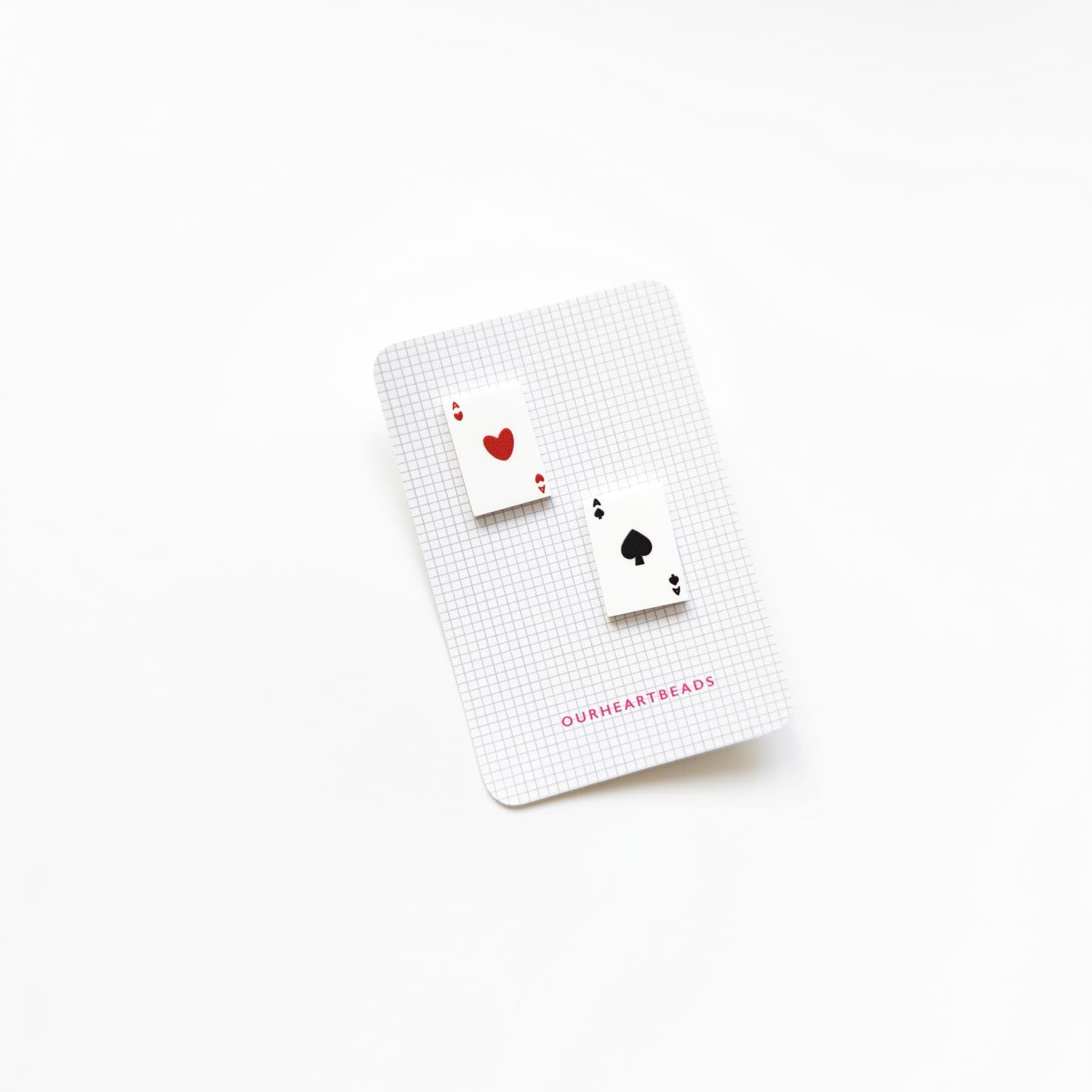 Ace of Hearts and Spades Earrings
