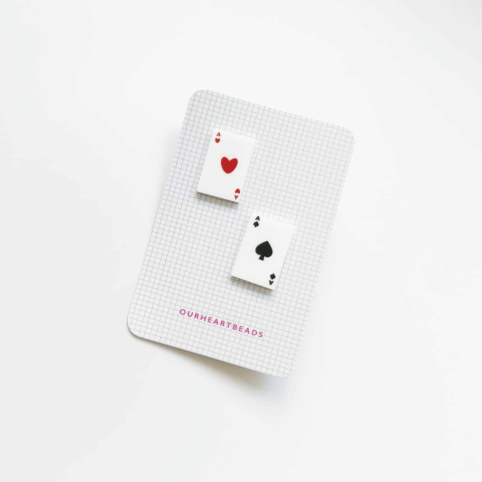 Ace of Hearts and Spades Earrings