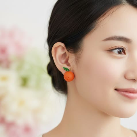 Mandarin Brooch and Earrings Bundle