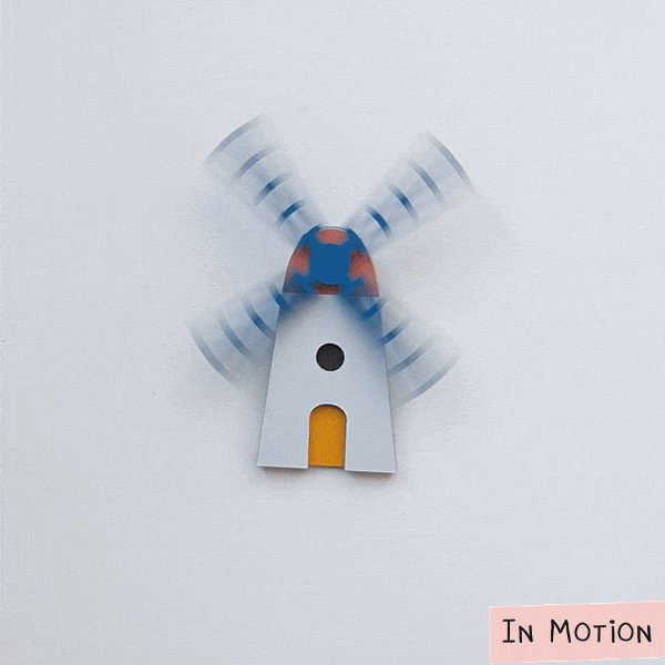 Windmill Arnhem White Brooch