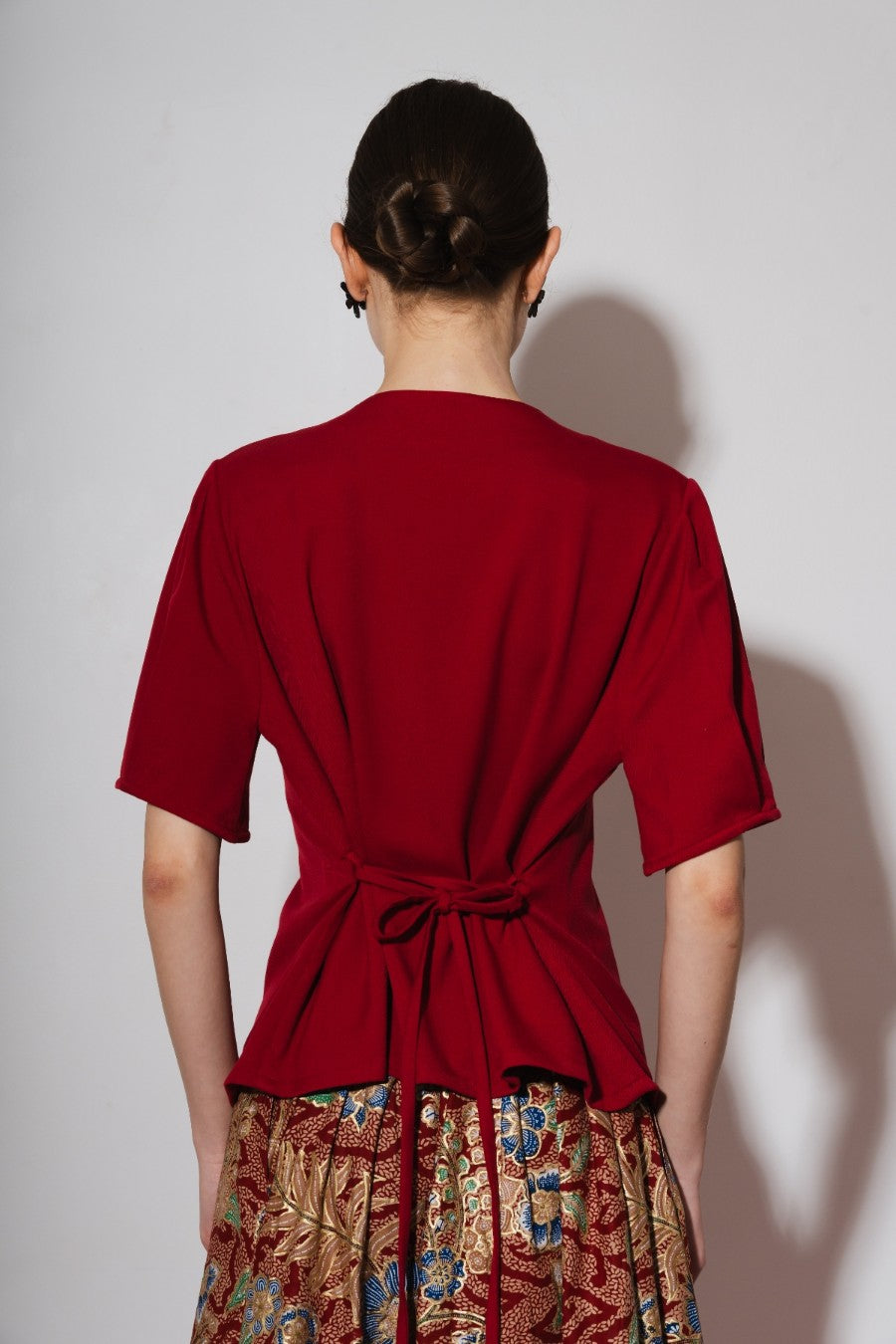 Coney Red Top & White Rabbit with clock brooch