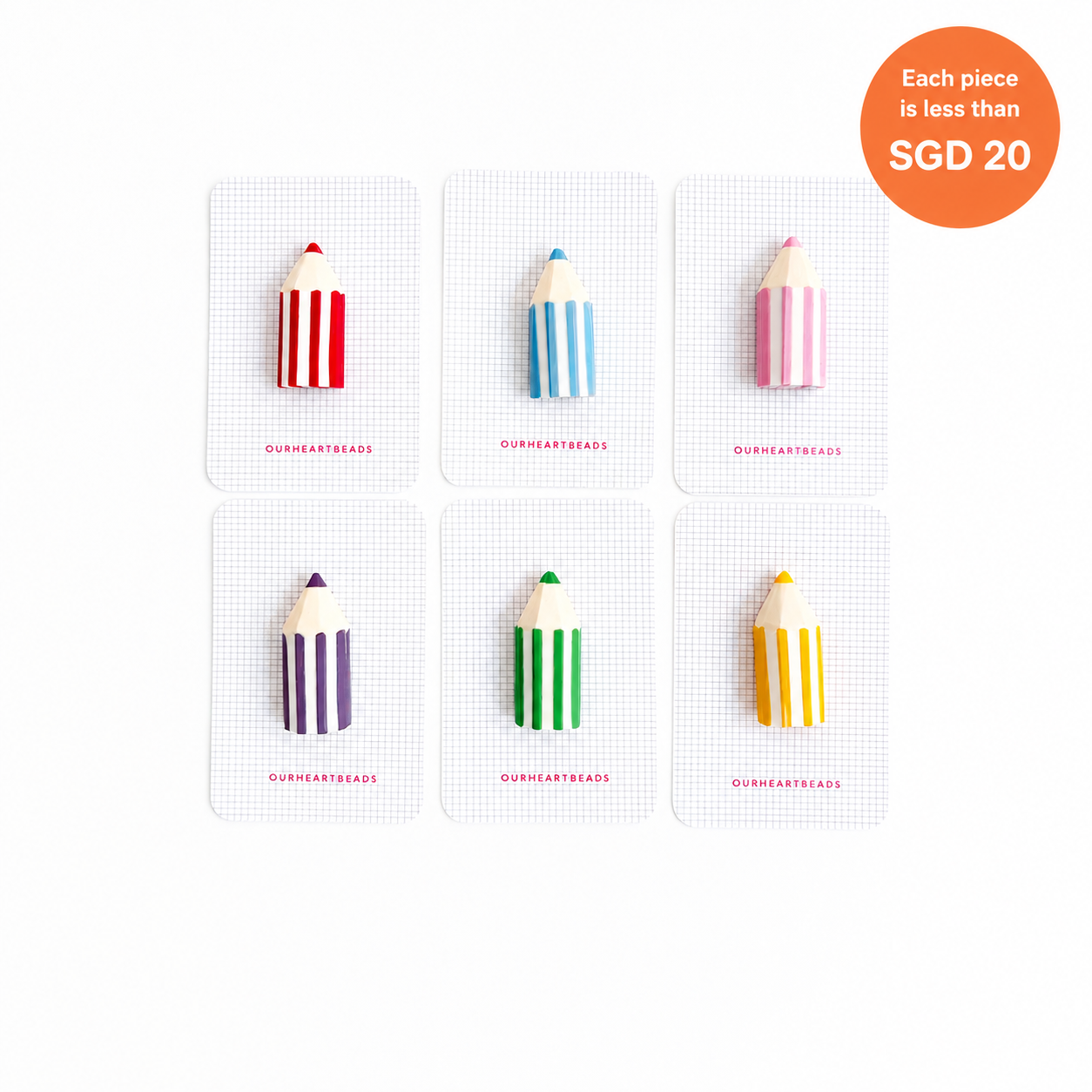 Bundle of 6 - Colour Pencils
