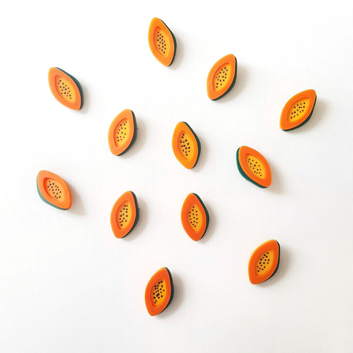 Papaya Brooch