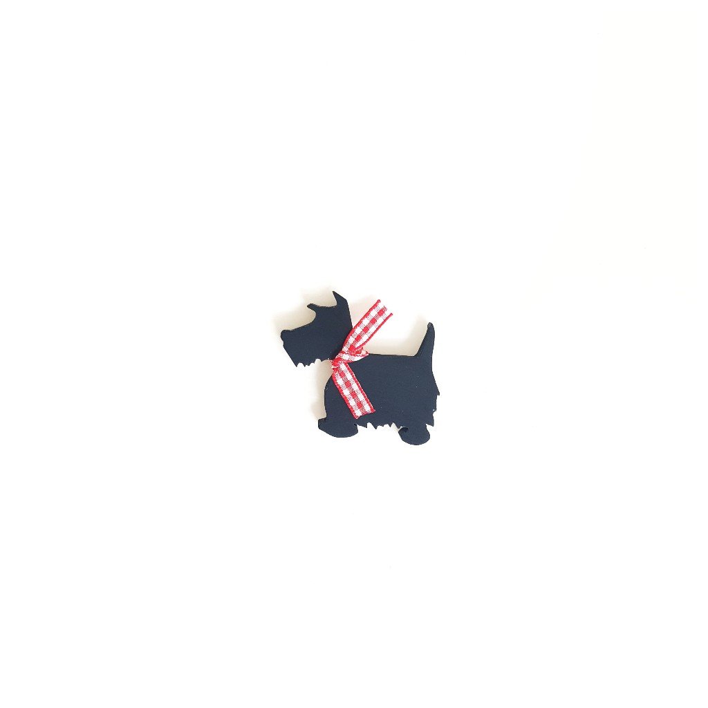 Scottish Terrier Black Brooch