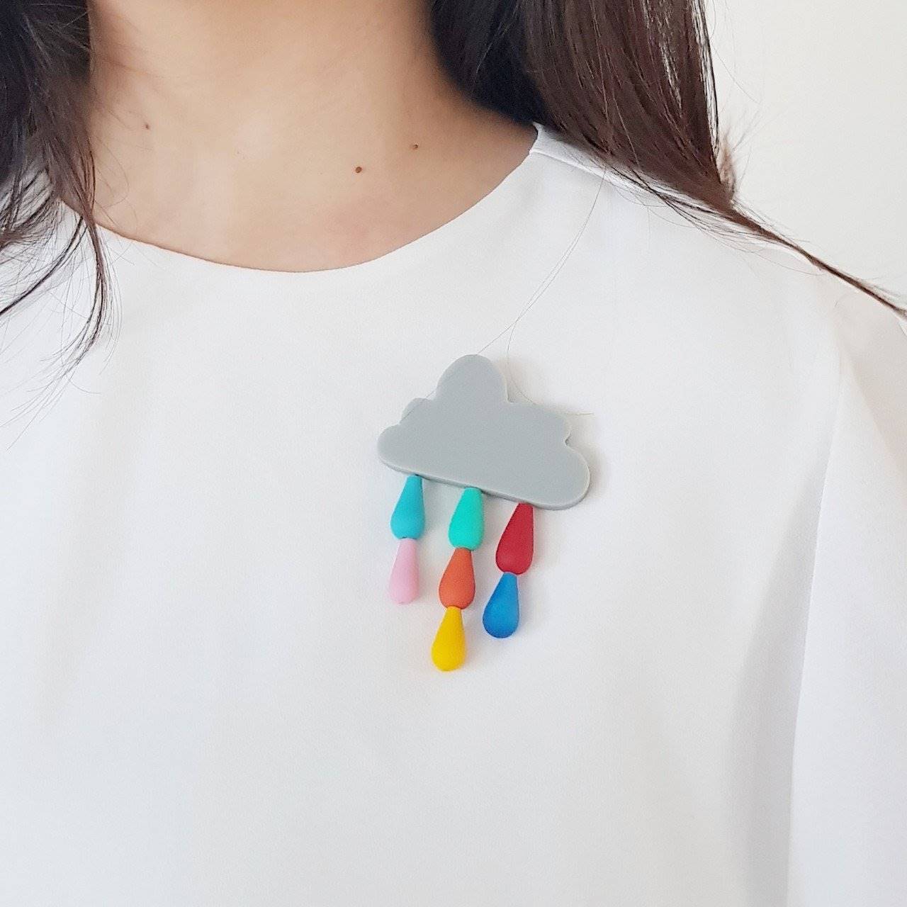 Cloud Rainbow Brooch