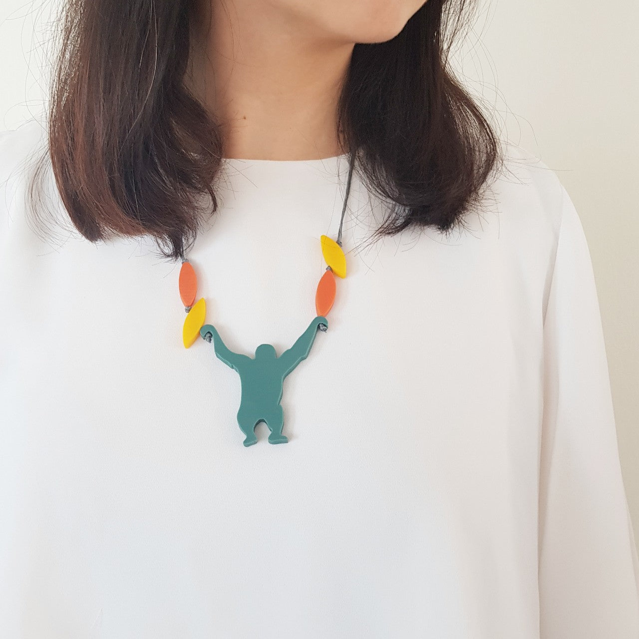 Orang Utan Green Necklace