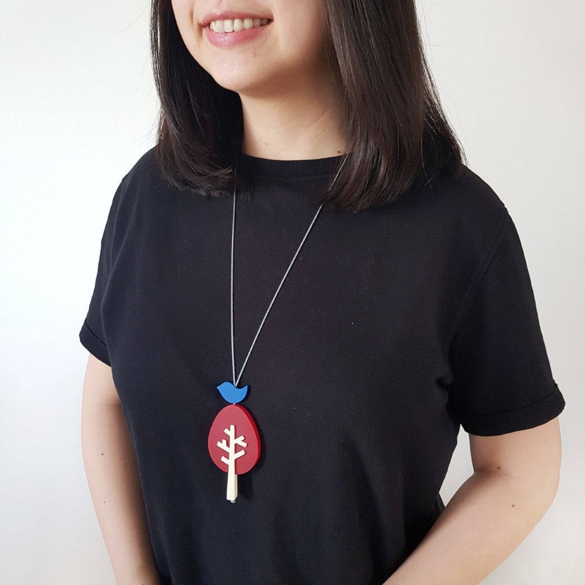 Birch Tree Red Necklace