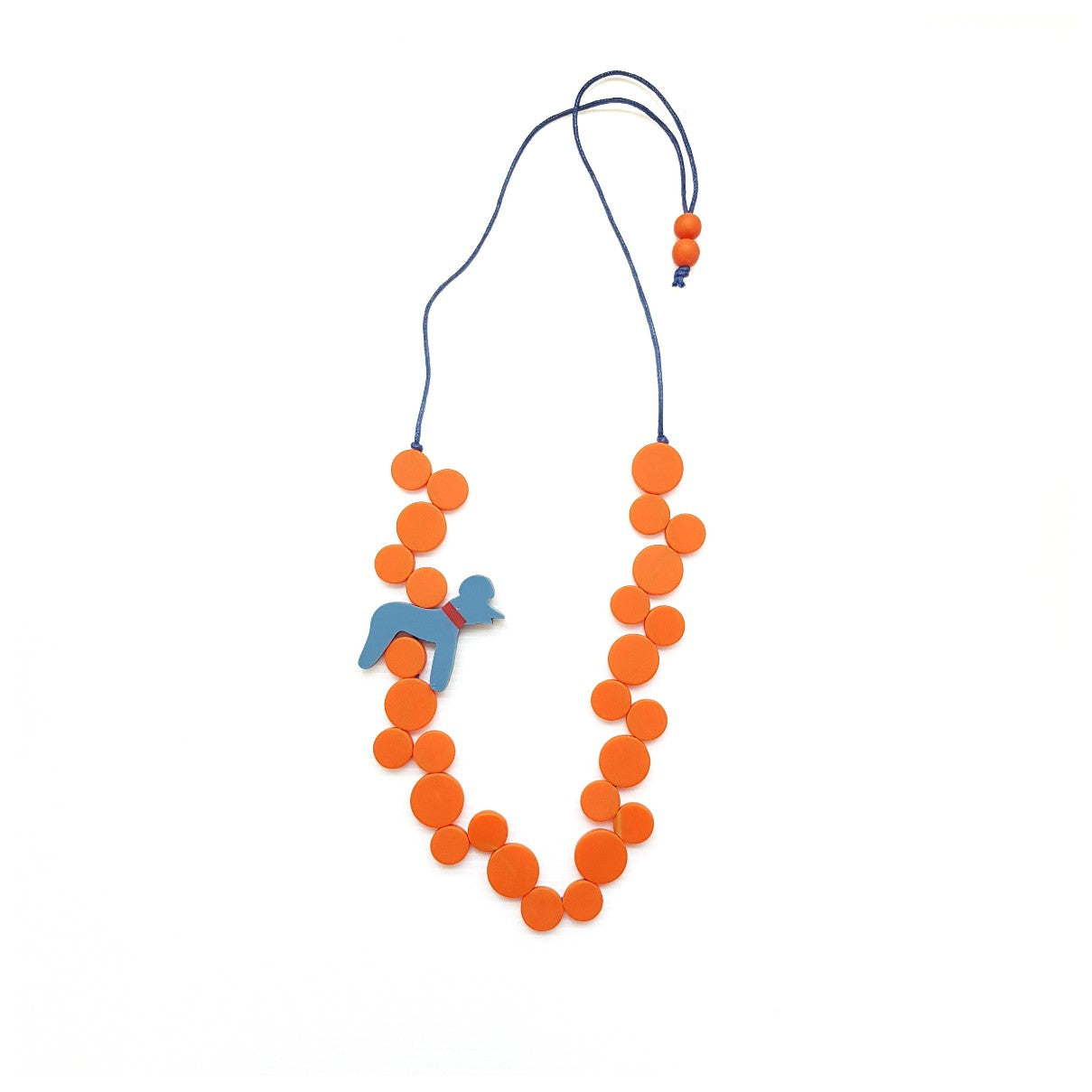 Poodle Orange Necklace
