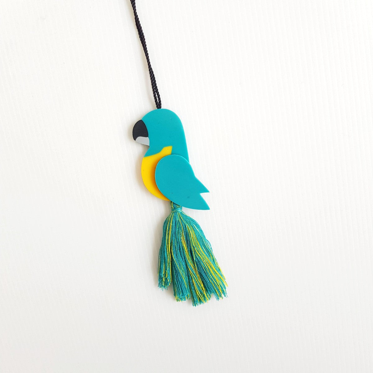 Macaw Turquoise Tassel Necklace