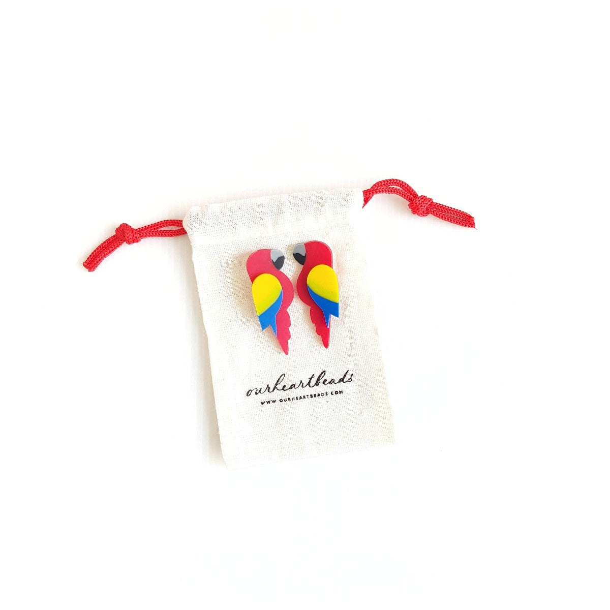 Macaw Scarlet Earrings