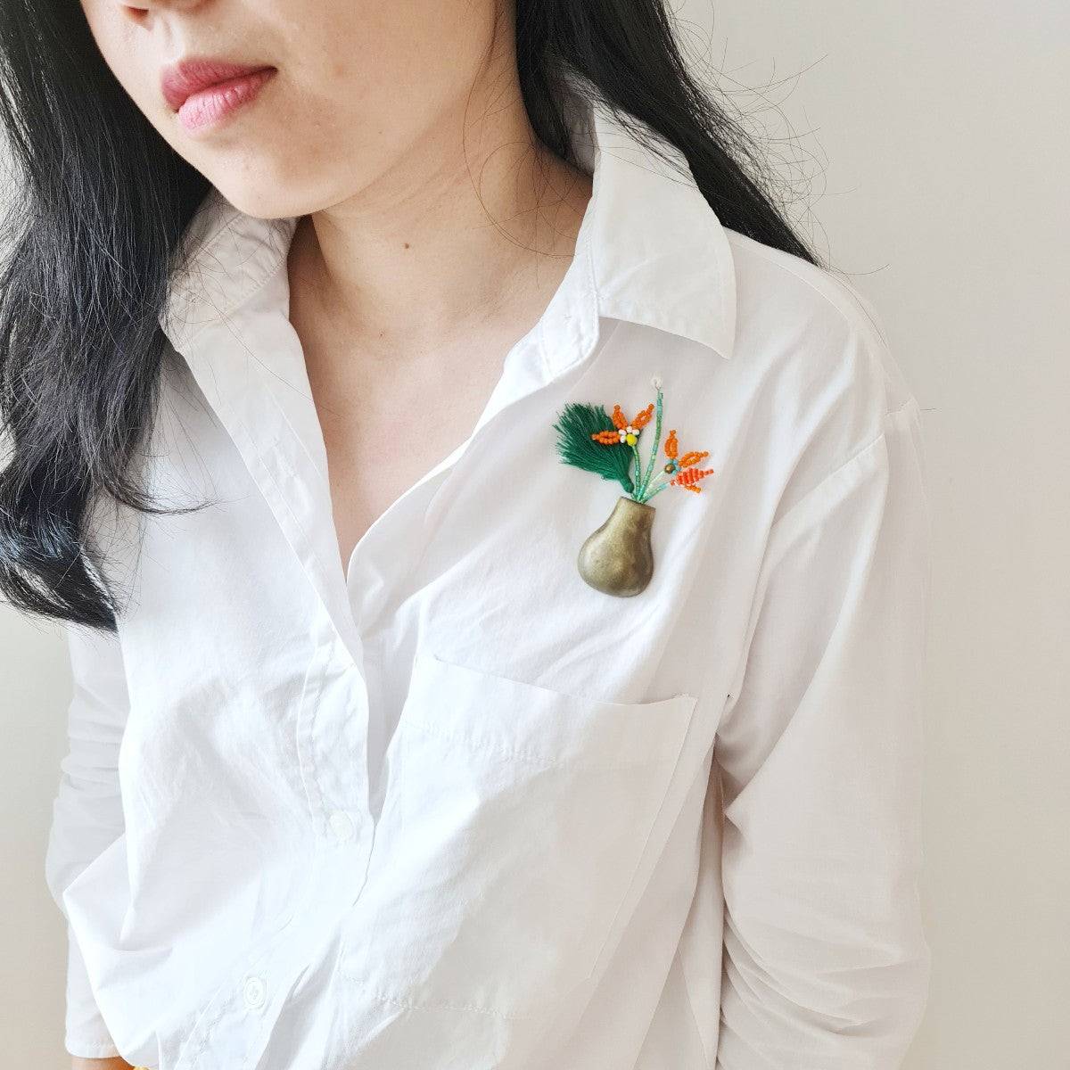 Heliconia Brooch