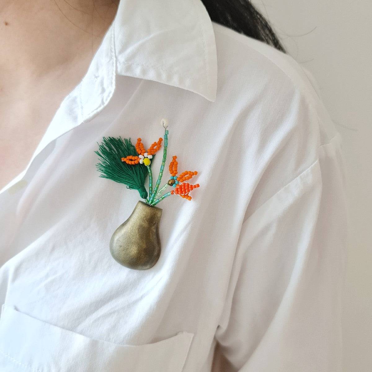 Heliconia Brooch