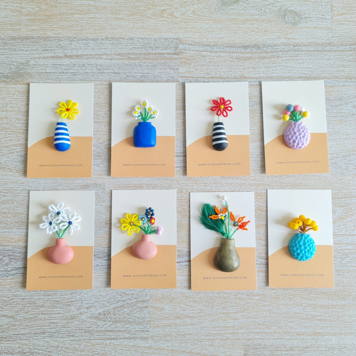 Anemone White Brooch