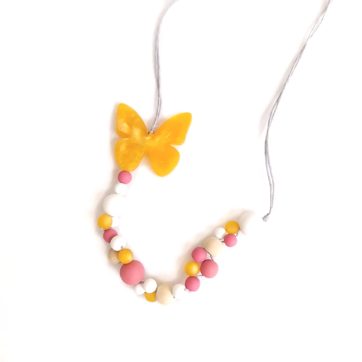 Sierra Butterfly Apricot Necklace