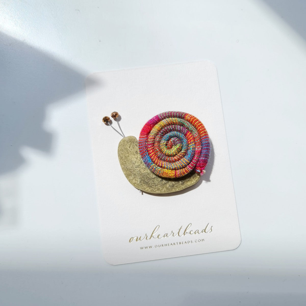 Snail Ikat Brooch