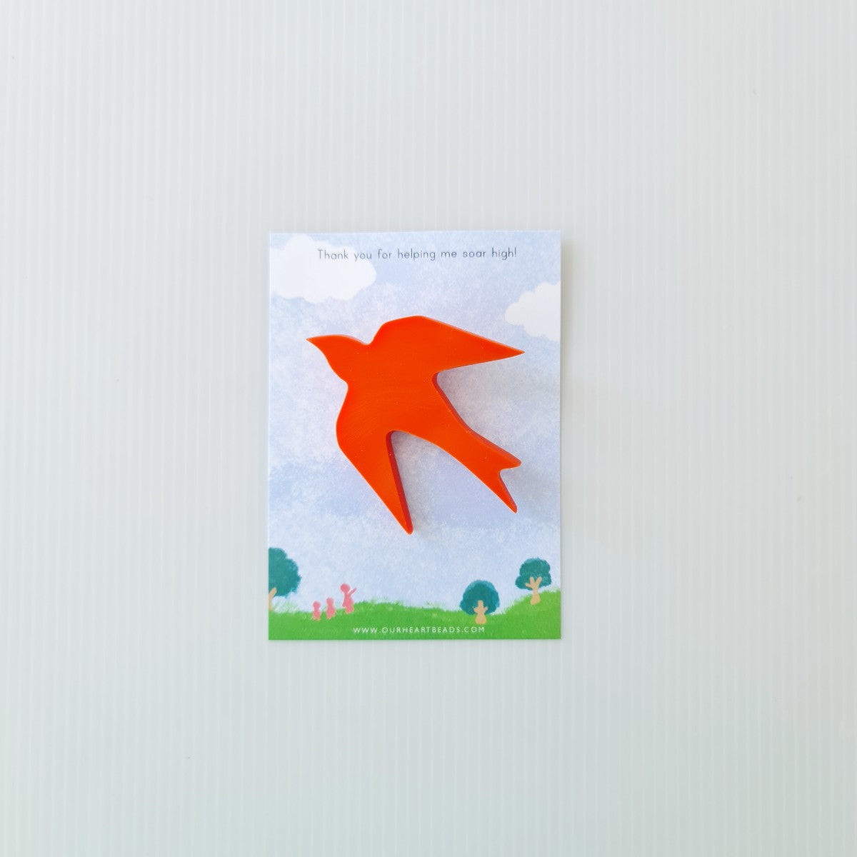 Swallow Orange Brooch