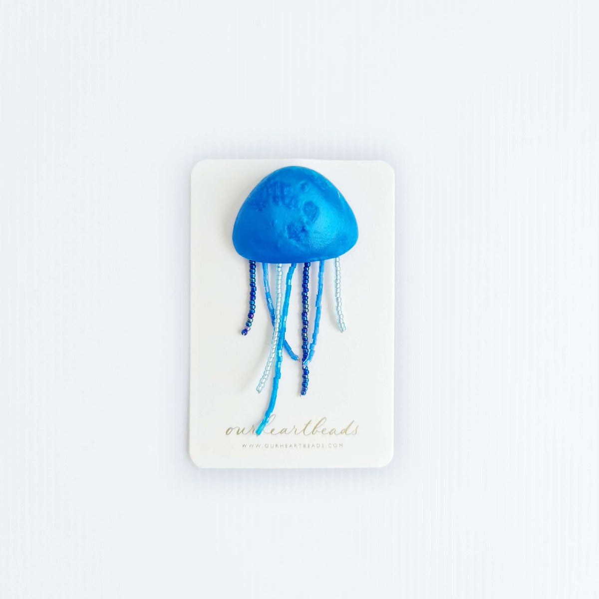 Jellyfish Ocean Blue Brooch