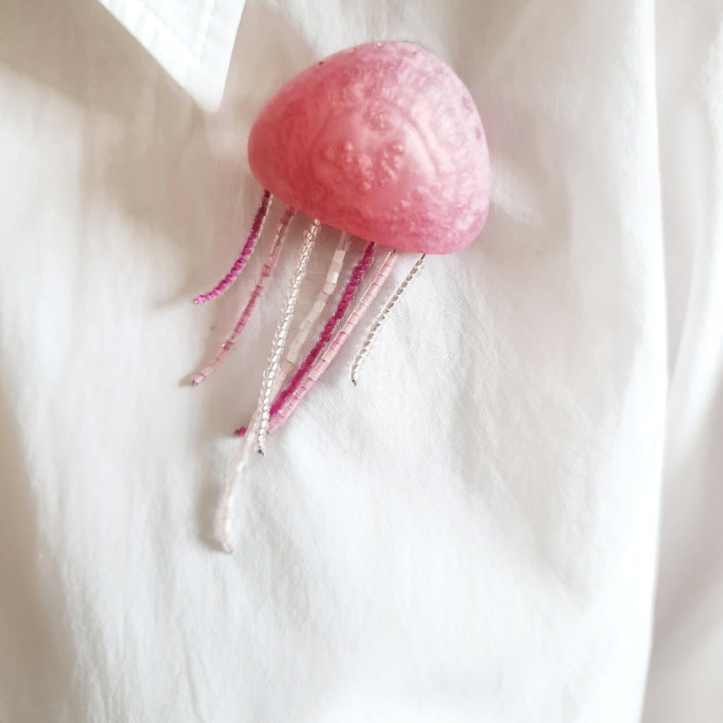 Jellyfish Pink Brooch