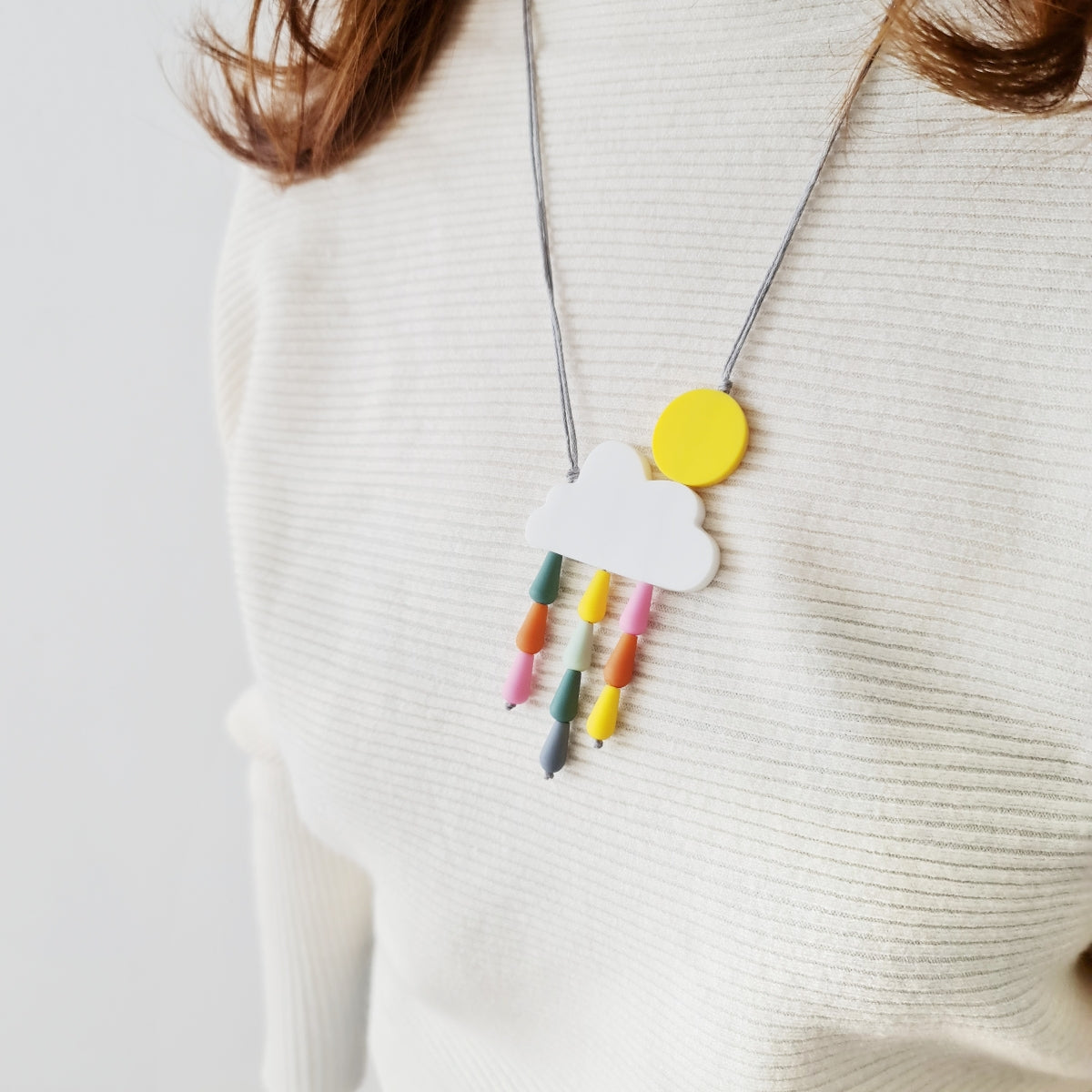 Cloud Rainy Multicolour Pastel Necklace