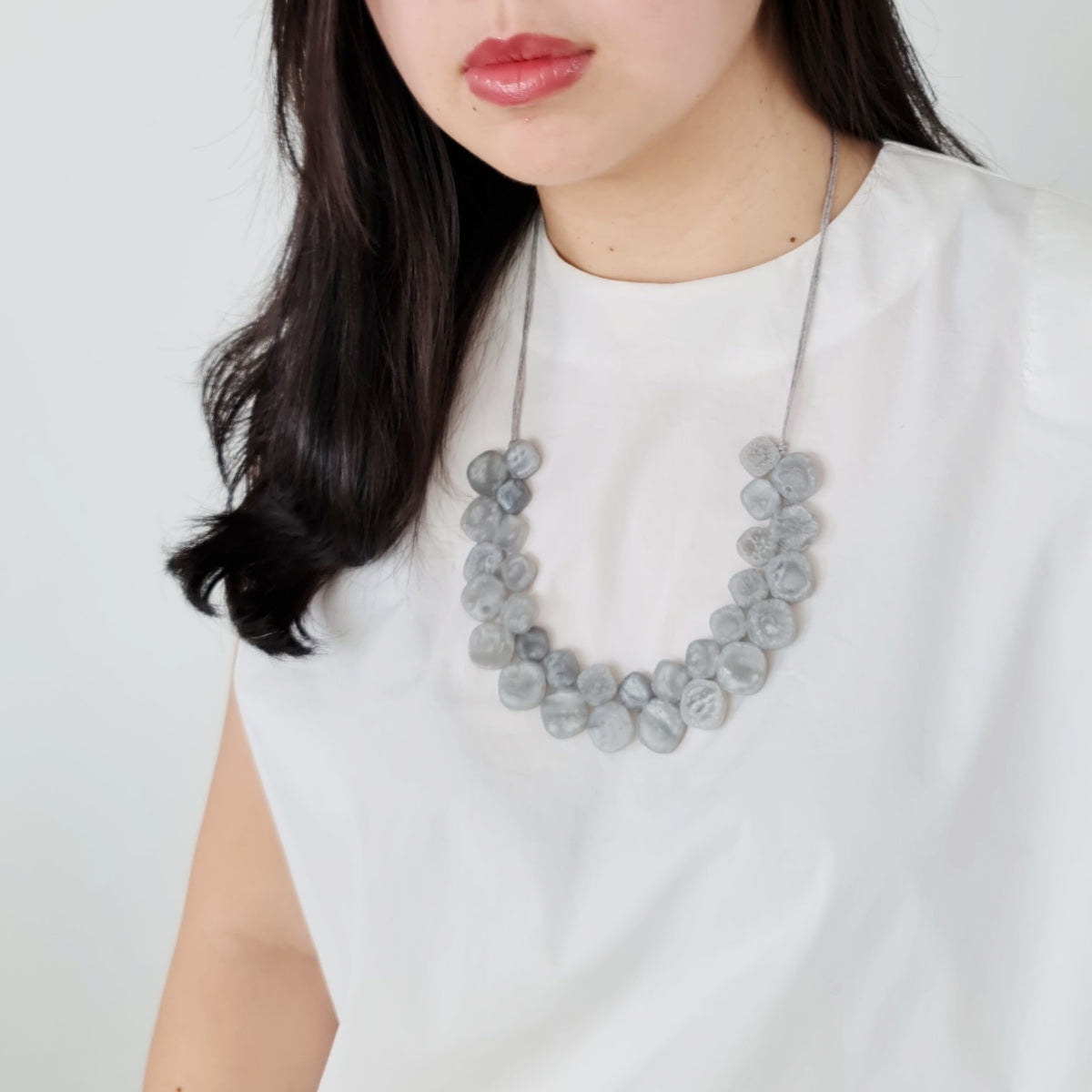Kei Smokey Silver Necklace