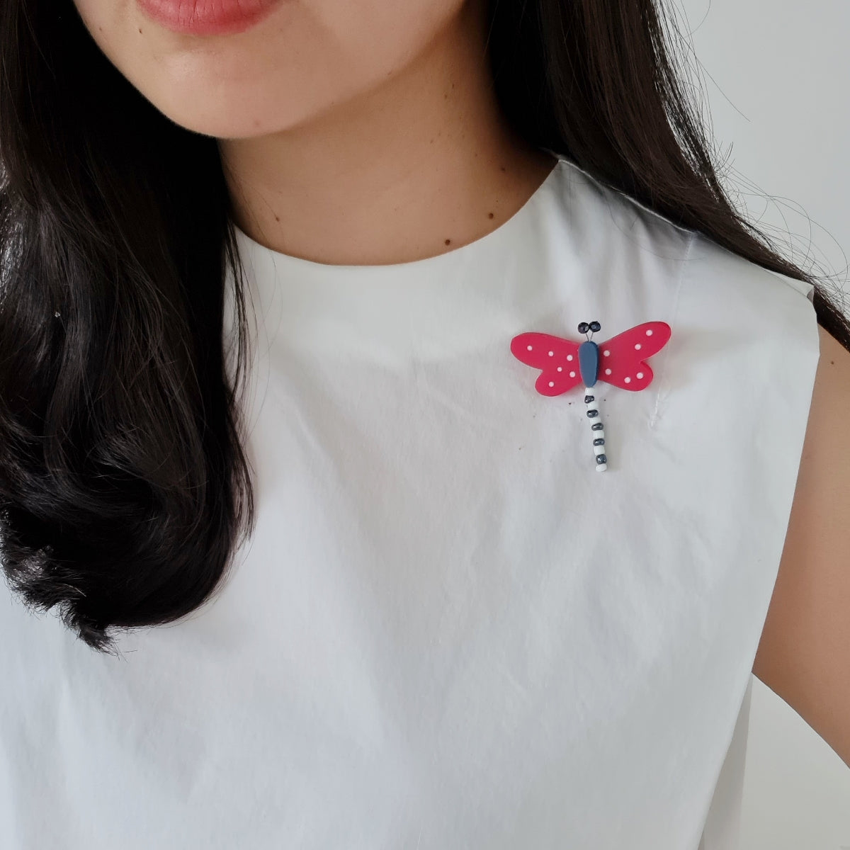 Red Dragonfly Brooch