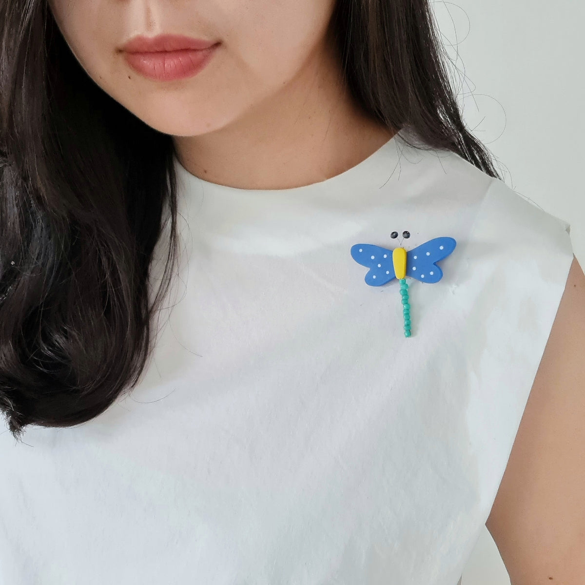 Blue Dragonfly Brooch