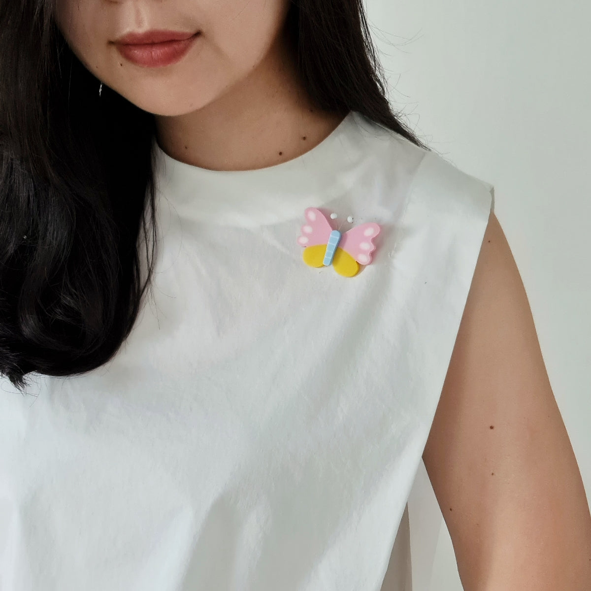 Stacey Butterfly Brooch Pink