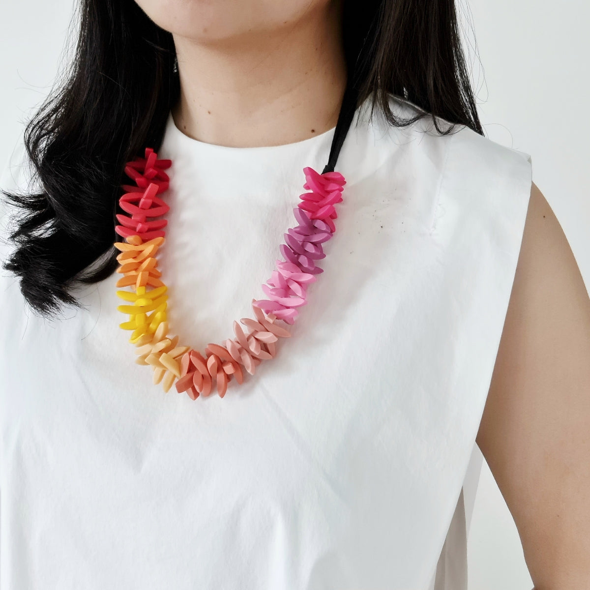 Jenna Ombre Red Necklace