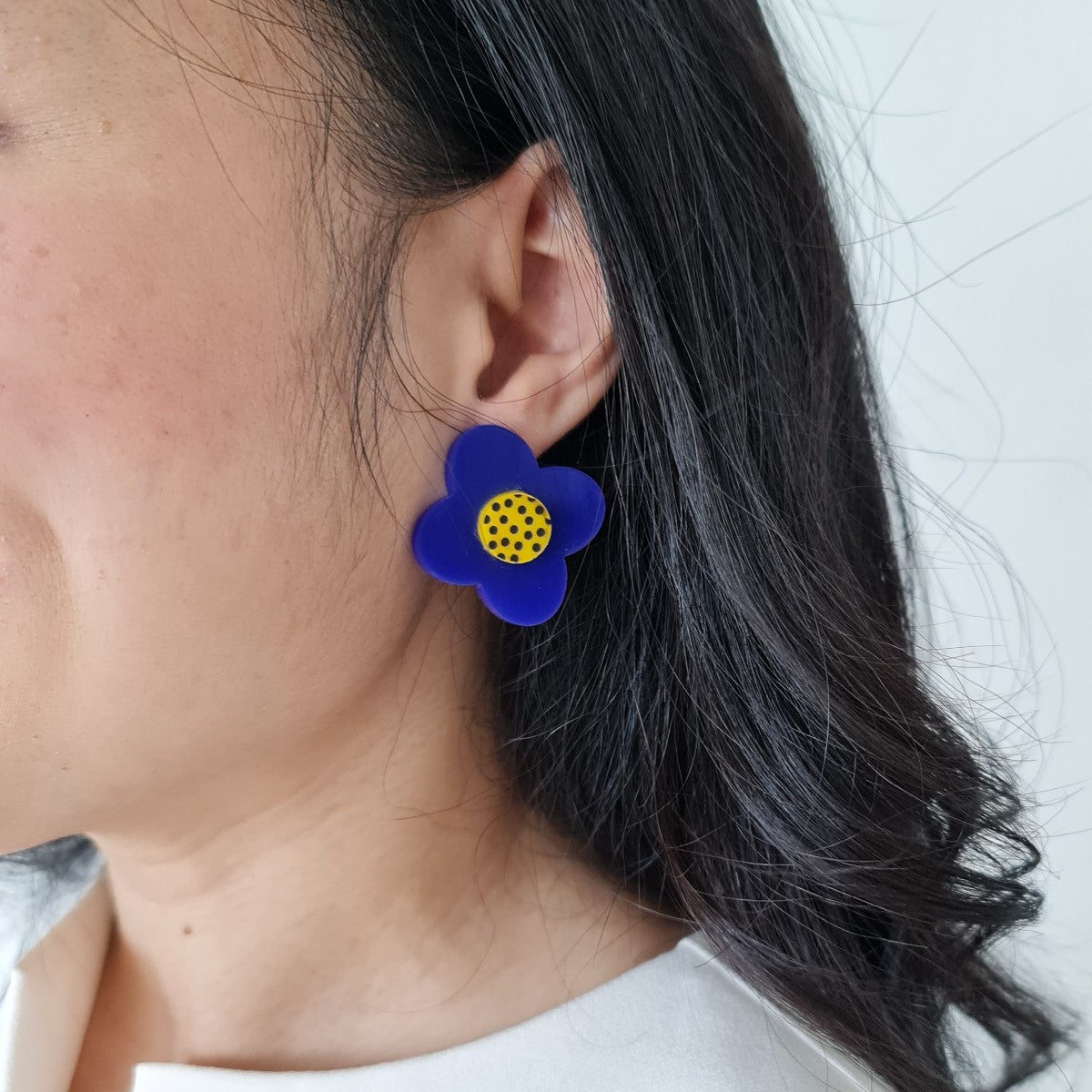 Blue Flower Earrings