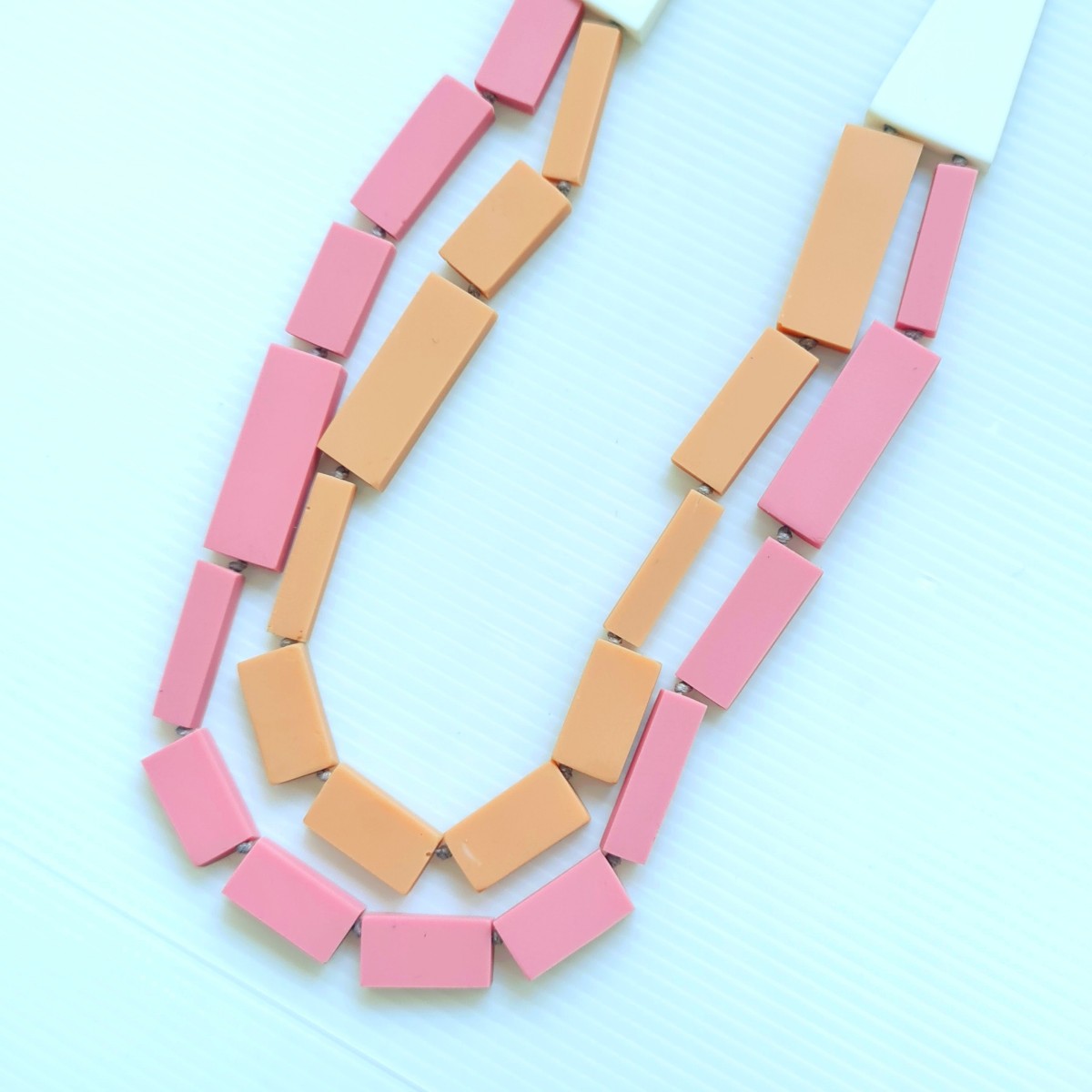 Deeva Double Layer Pink Nude Necklace