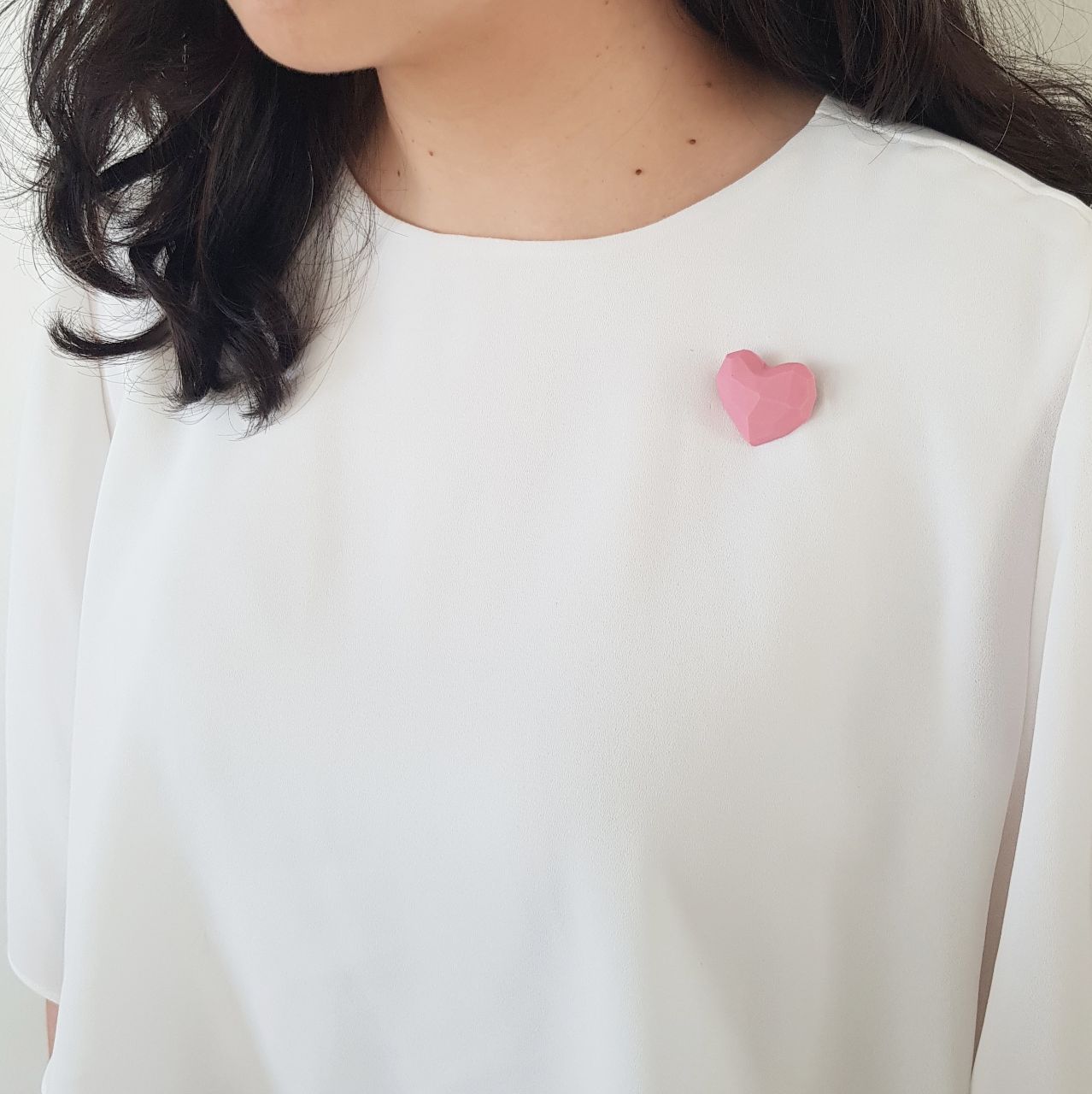 Heart Pink Brooch